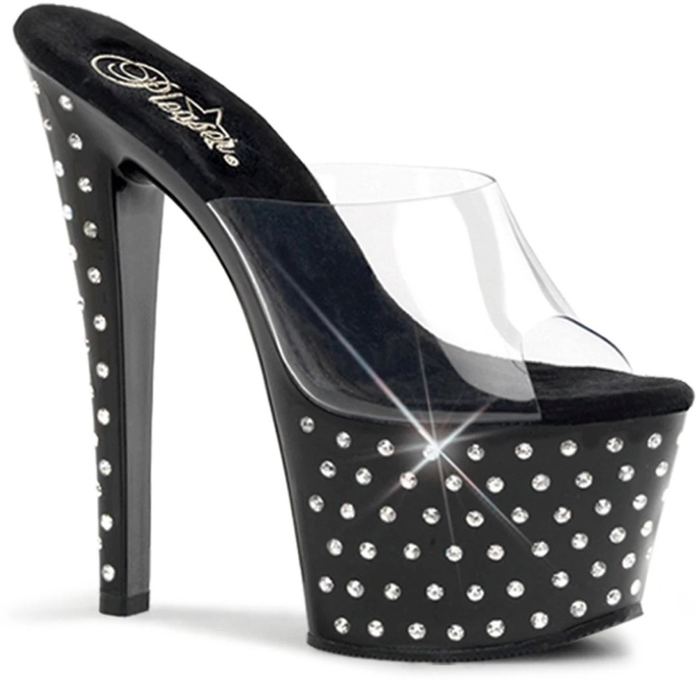Pleaser Stardust Platinum Heels